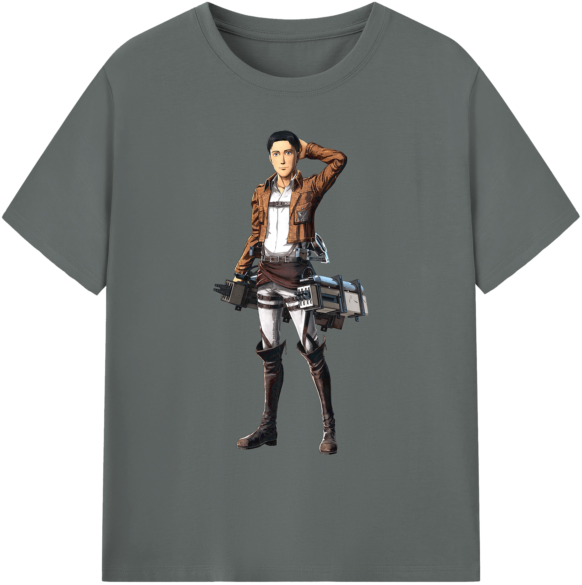 （画像用） 進撃の巨人 Attack on Titan 綿100％ メンズ半袖Tシャツ｜肌触りやわらか＆通気性